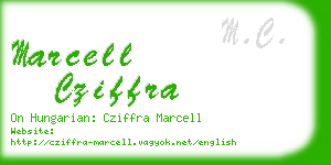 marcell cziffra business card